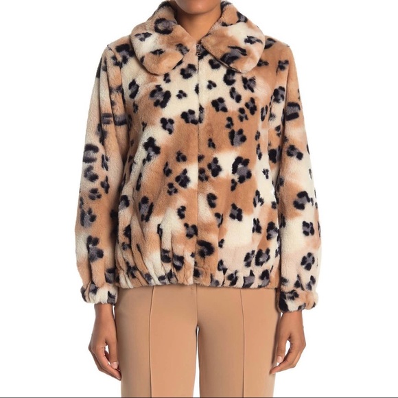 ✨Editor’s pick✨RebeccaTaylor Faux Fur Cheetah Coat - Picture 3 of 6